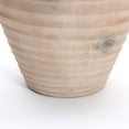 thumbnail image 6 of LuxenHome Rustic Terracotta Vase with Ribbed Texture, 15'''''''' Tall Brown Accent for Shelves & Tabletops, 6 of 9