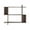 Brown, variant on Danya B. Manasa Floating Geometric Kilter Two-Tier Wall Shelf - Hickory