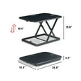 thumbnail image 3 of True Seating Ergo Standing Desk Converter, Height Adjustable, Black, 26.8 inch, 3 of 11