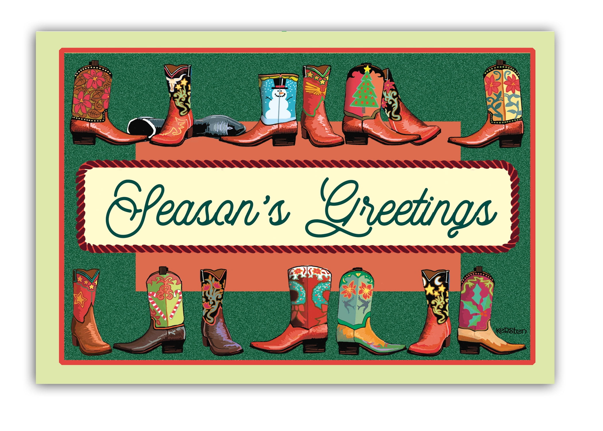 Cowboy Boots Western Postcards - 4 x 6 Western Postcards - 40 Holiday Postcards - 17054
