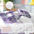 thumbnail image 3 of Purple Gray Bedding 3 Piece Duvet Cover Set Twin Size, Contemporary Colorful Aesthetic Minimalist Soft Microfiber Comforter Cover with Zipper Closure & Pillowcases, FadeResistant Quilt Cover, 3 of 9