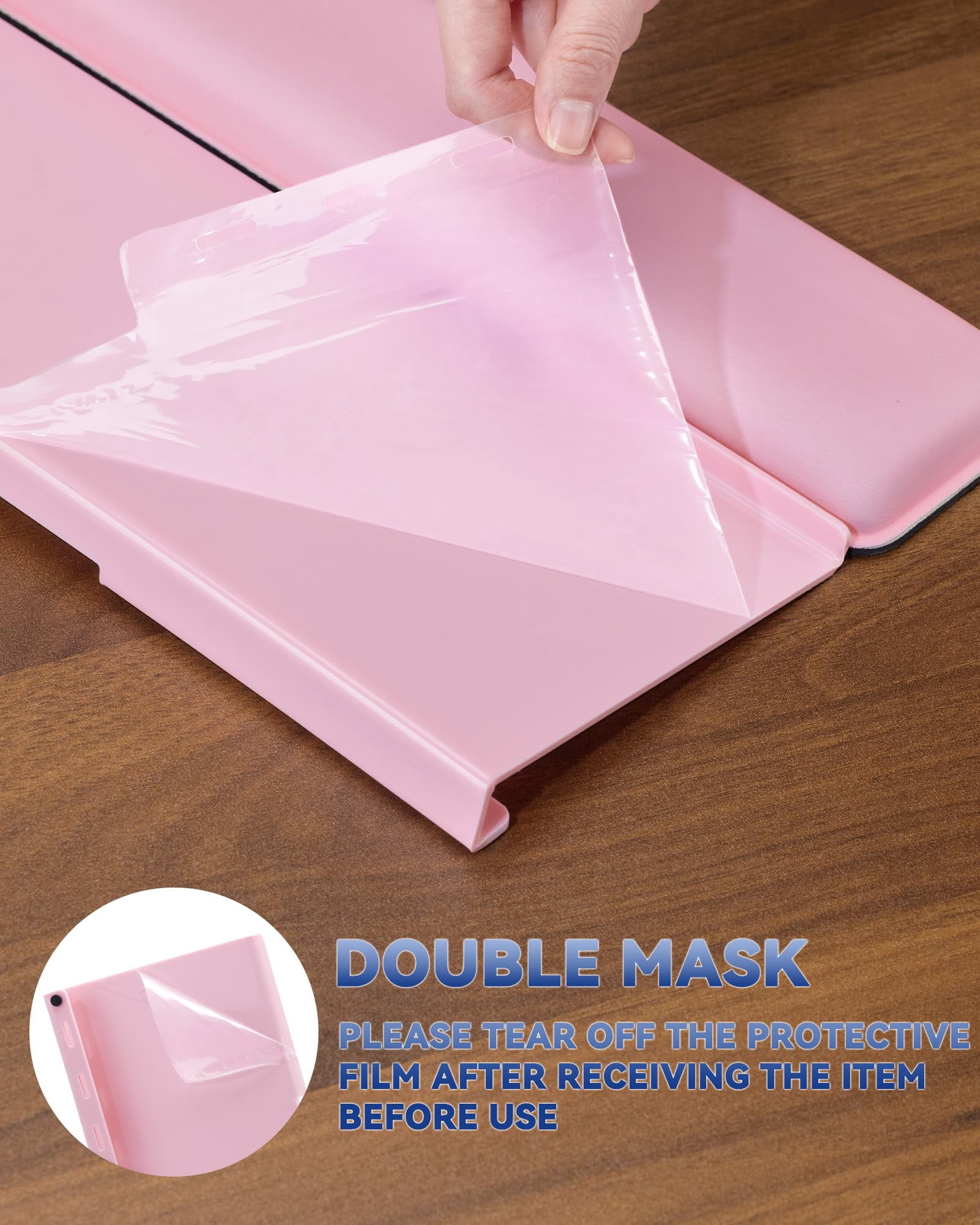 Computer Stand For Desktop  2-level Height Adjustment Wrist Rest Non-slip Key Board Riser Pad Office Gaming And Home Desks(pink)