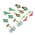 thumbnail image 4 of Parches de plantas para planchar, 12 parches bordados para vestido, aspecto de algodón, parches de costura fáciles de planchar, paquete de ropa, 4 of 14