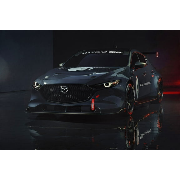 Mazda 3 TCR Sports Car Vehicle Automotive Wall Art Home Decor - 12x18 Inch Laminated Poster - Stunning Detail and Bold Colors