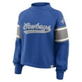 thumbnail image 2 of Women's Fanatics Royal Dallas Cowboys Oversized Hometown Toss Sweep Mock Neck Pullover, 2 of 3