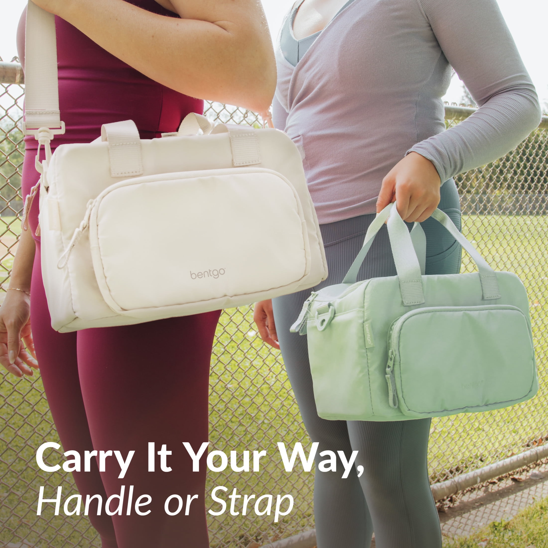 Bentgo Insulated Lunch Bag – Extra-Large Capacity Adult Lunch Bag with Shoulder Strap and External Storage Compartment, Durable, Lightweight, Ideal for Work, School, & Meals On the Go (Clay Green)
