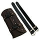 thumbnail image 2 of Bolsa de almacenamiento impermeable para el bolso de herramientas impermeable de cuero de la PU de Saddlebag de la motocicleta universal (marrón oscuro), 2 of 4