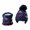 Navy, variant on lnmuld Solid 2 Piece Kids Dinosaur Jacquard Pom Pom Beanie Hat Neck Warmer Set Fleece Lined Winter Accessory for Boys Navy,2-6 Years