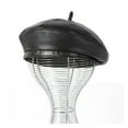 thumbnail image 2 of New Fashion Lambskin Women Winter British Genuine Leather Painter Hat Female Retro Bonnet Black Hat Beret ,Easy to Wear, 2 of 6