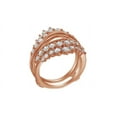 thumbnail image 2 of AFFY White Natural Diamond Double Row Solitaire Enhancer Guard Ring in 14k Rose Gold (2 Cttw), 2 of 2
