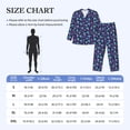 thumbnail image 4 of Fotbe Skull daisy Gradient Pijama de Hombre con Estampado de Manga Larga, Conjunto de 2 Piezas, Ropa de Dormir Suave y Cómoda con Bolsillos-Small, 4 of 7