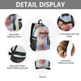 thumbnail image 4 of JIALIOU 14" Laptop Backpack Waterproof Airline Approved Stylish Casual Daypack for Travel Business College Work, Flamingo Balloon Rainbow, 4 of 8