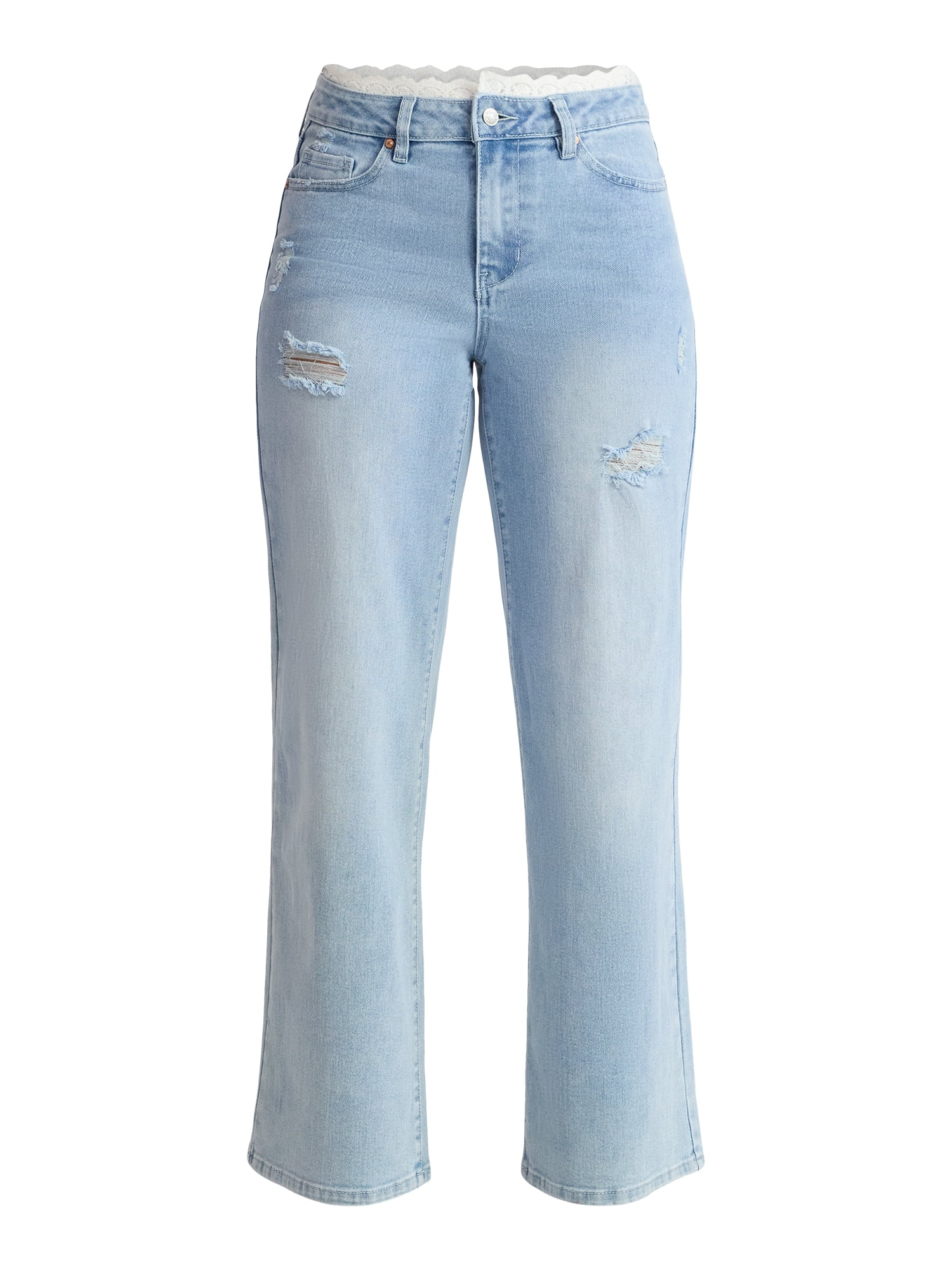Madden NYC Women's Lace Waist Jeans, 32" Inseam, Sizes 00-18