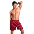 thumbnail image 1 of Pantalones tipo bóxer de seda satinada de cinco colores lisos, informales, holgados, para playa, para verano, pantalones de pijama finos y lisos para hombre, 1 of 4