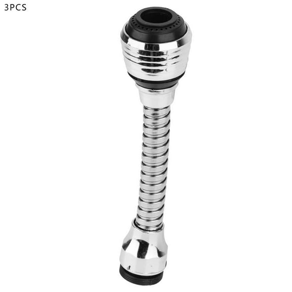 Chrome-Plated ABS Kitchen Faucet with 360° Flexible Sprayer, Leak-Proof Design, Includes Filter