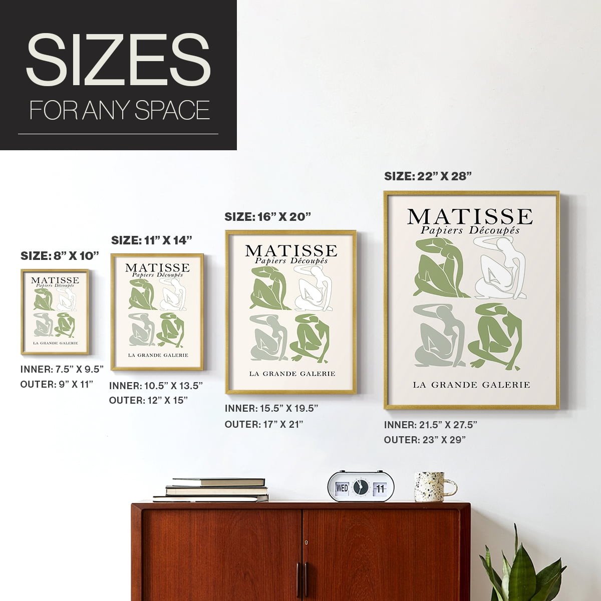 Matisse CCLXXXVI in Solid Wood 8 x 10 Framed Print