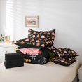 thumbnail image 6 of Manfei Classic Pink Christmas 7-Piece Twin Bedding,Merry Xmas Bedding Comforter Set,Black Reversible, 6 of 7