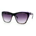 thumbnail image 4 of Womens Oversized Thick Plastic Cat Eye Rectangular Fashion Sunglasses Tortoise Purple, 4 of 8