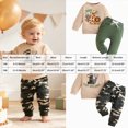 thumbnail image 3 of UAYOTSE Baby Boys 2 Piece Birthday Outfit Animal Print Sweatshirt Camo Jogger Pants Infant Set Size 6-12 Months, 3 of 7