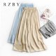 thumbnail image 3 of Pantalones de pierna ancha para mujer, pantalón de seda, holgado, de pierna ancha, hasta el tobillo, informal, con cintura elástica, RZBY110, 3 of 4