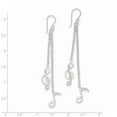 thumbnail image 2 of Sterling Silver Rhodium-plated Musical Notes Dangle Earrings QE8920, 2 of 2