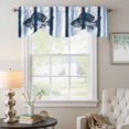 thumbnail image 6 of Fish Tie Up Valances Curtain, Adjustable Kitchen Blue Striped Valances for Windows Decor, Rod Pocket Short Curtains Set for Bedroom/Bathroom, 54"x18", 6 of 9