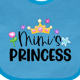 thumbnail image 4 of Inktastic Mimi's Princess Crown and Flowers Girls Baby Bib, 4 of 4