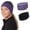black - heather purple, variant on TrailHeads Women Ponytail Headband- Fleece Ear Band, Black, Pack of 2 for Female