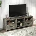 thumbnail image 4 of BTMWAY TV Stand for 75 Inch TV, Farmhouse TV Cabinet with 2 Drawers and 4 High-Capacity Storage Compartments, TV Console Table Television Table for Living Room Bedroom, Entertainment Center, Old Pine, 4 of 8