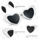 thumbnail image 3 of Gafas de sol Etercycle, perlas blancas en forma de corazón, estilo vintage, 3 of 7