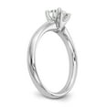 thumbnail image 6 of 14K White Gold mounting Ring Band Only Solitaire Engagement, Size 7, 6 of 7