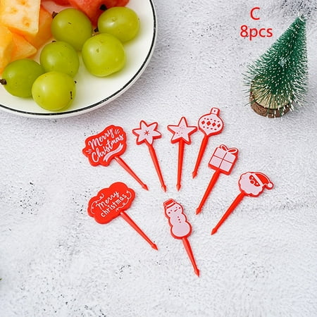 

Candy Fruit Fork Food Grade Plastic Mini Cartoon Kids Ca Fruit Toothpick Bento Lunch Bento Accessories Party Decoration Supply