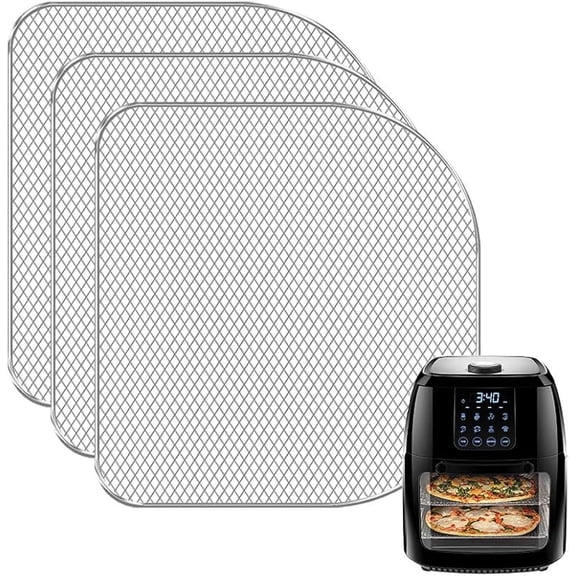 Xwlshop 3-Piece Dehydrator Racks for 6QT Air Fryer Oven, Non-Stick Air Flow Replacement Grills, Fruit & Meat Dehydrating Accessories