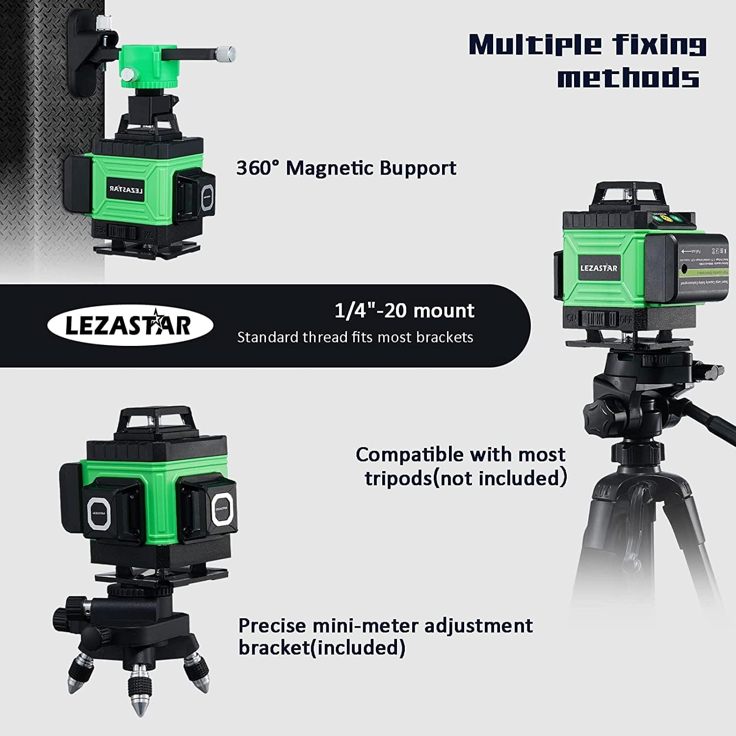 16 Line Laser Level,Laser Level 360 Self Leveling with Remote,Lazer Level with Controller 2 Rechargeable Battery Magnetic Rotating Stand Hard Case for Picture Hanging/Construction/Tiling Floor