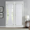 thumbnail image 4 of Warm Home Designs Pair of 30"x 72" Sheer White French Door Sidelight Curtains with 2 Tie-Backs. KFR White 30x72, 4 of 6