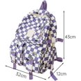 thumbnail image 2 of Mochila Infantil Impresa Mochila A Cuadros De Astronauta Creativo Mochila Escolar para Estudiantes De Viaje Escolar De Gran Capacidad con Adornos Colgantes Agua Liviana, 2 of 5