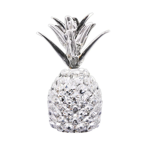 Adorno de piña de cristal nórdico, figura de fruta artificial hecha a mano, estatua para S