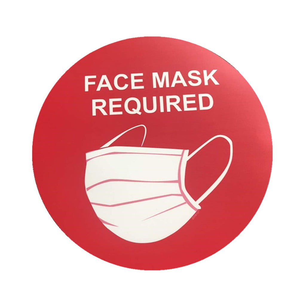 Pntutb Face Mask Required Sign Wall Window Glass Signage Public Safety