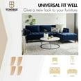 thumbnail image 6 of 8 inch / 20cm Wooden Furniture Legs, TCHOSUZ Set of 4 Mid Century Modern Solid Wood Varnish Curved Pyramid Square DIY Replacement Feet for Sofa Couch Armchair Bed Recliner Riser, 6 of 6