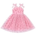thumbnail image 3 of IBTOM CASTLE Toddler Baby Girls Birthday Party Princess Tutu Dress Floral Backless Ruffle Tulle Dresses for Cake Smash 18-24 Months Light Pink Heart, 3 of 8