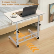 Standing Desk Adjustable Height, Small Standing Desk with Wheels, Mobile Portable Rolling Laptop PC Table Adjustable Height Computer Workstation for Home Office Study Bedroom