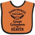 thumbnail image 3 of Inktastic Handpicked for Earth by My Great Grandma in Heaven Boys or Girls Baby Bib, 3 of 4