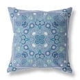 thumbnail image 2 of Paisley Leaf Geo Indoor/Outdoor Pillow in Muted Blue White 16x16, 2 of 8