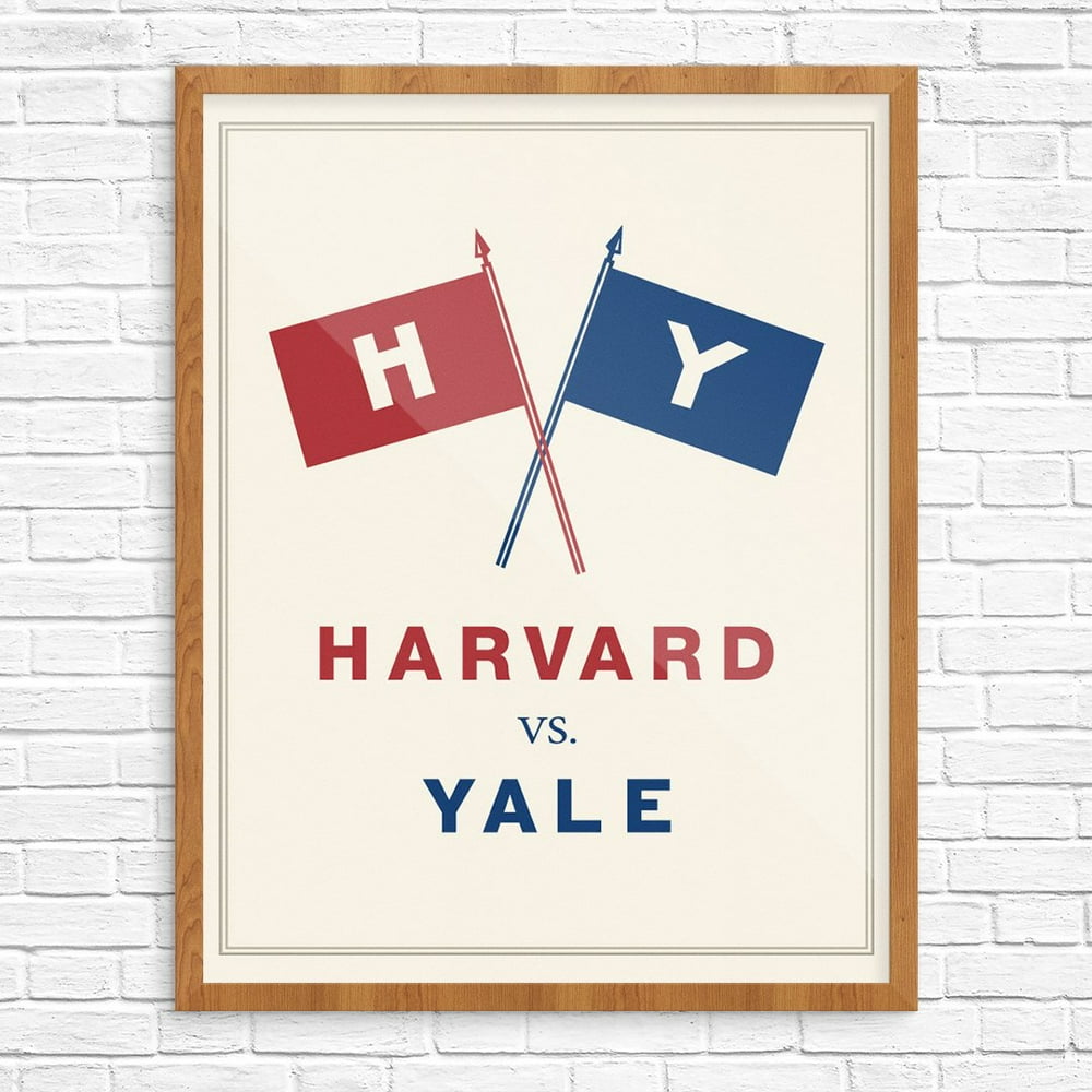 Vintage Harvard vs Yale Game 11 x 14 Print