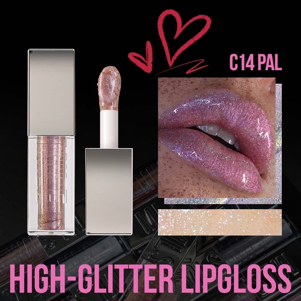 Belleza y maquillaje, Lápiz labial/brillo labial, Lápiz labial, Brillo labial brillante, cabezal de pincel grande, espejo perlado, brillo labial, 6 colores, lápiz labial líquido fino y brillante hidra