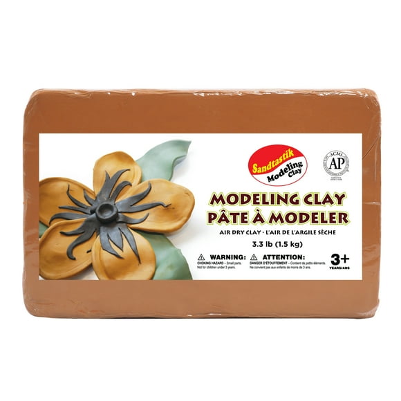 Sandtastik Air Dry Modeling Clay, Terracotta - 3.3 lb