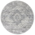 thumbnail image 2 of SAFAVIEH Brentwood Cherette Oriental Area Rug, Gray/Light Gray, 6'7" x 6'7" Round, 2 of 10
