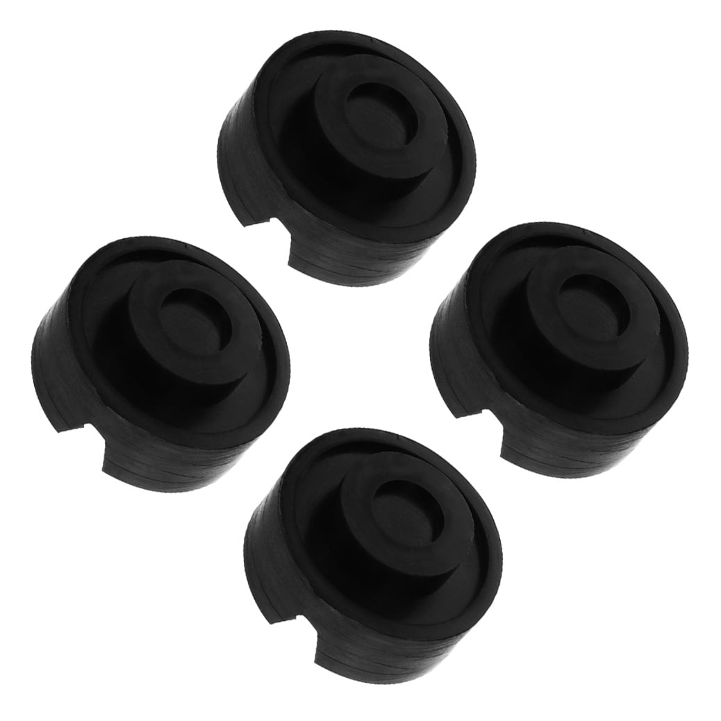 Uonlytech 4Pcs Floor Jack Pads Black Rubber Slotted Pads for Auto Frame Rails