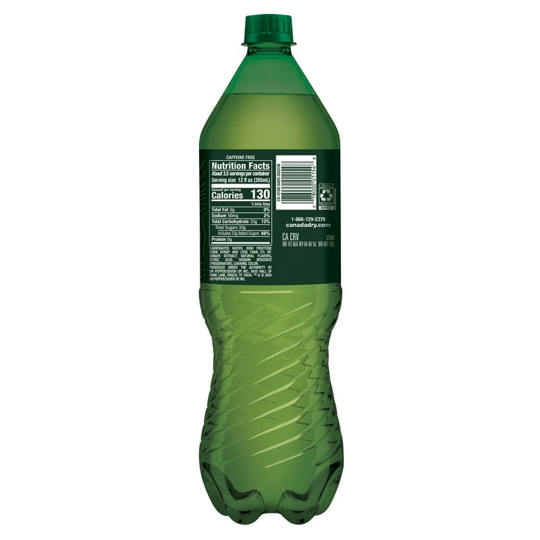 Canada Dry Caffeine Free Ginger Ale Soda Pop, 42.26 fl oz, Bottle