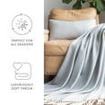thumbnail image 6 of Noble Linens Herringbone Throw Blanket, Dusk Blue, Standard Throw, 6 of 6